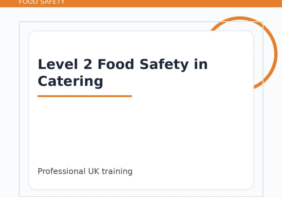 Level 2 Food Safety in Catering
